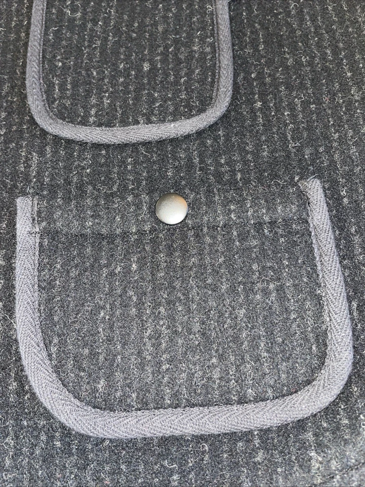 Colete Woolrich de lã com zíper/listra cinza carvão vintage tamanho M 4 bolsos - Imagem 4 de 4