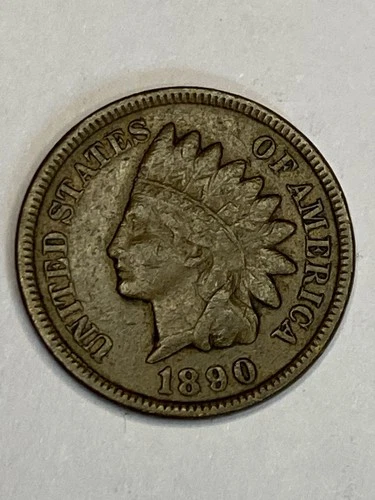 1890 Indian Head Small Cent - Extra Fine Details RARE