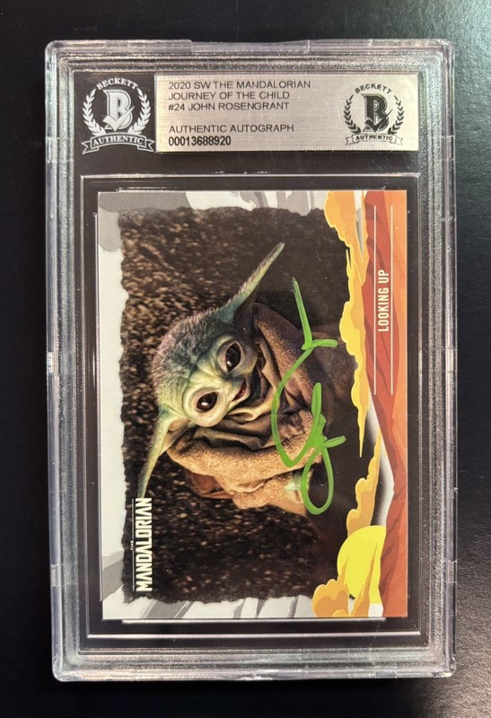 STAR WARS The Mandalorian Signed John Rosengrant Beckett Authentic AUTO Card #24