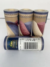 Village Wallpaper Border Rope Red White Blue Prepasted 4.12” W X 15’ - 4 Rolls