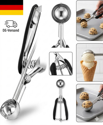 TJ POP Kleiner Eisportionierer 3 cm aus Edelstahl - 10 ml Eislöffel Portionierer