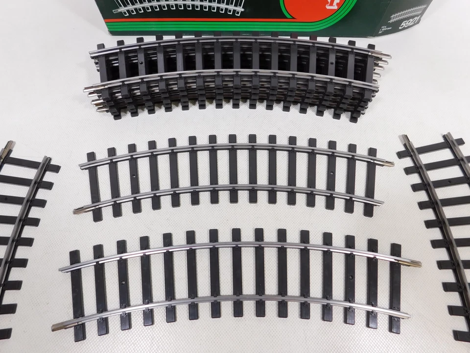 EE798-3# 10x Märklin Gauge 1 AC 5921 Track Curved R = 600 Mm Mint Box - Image 2 of 4