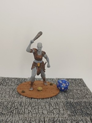 Female Stone Giant Warrior w/ Club Hand Painted RPG Dungeons And Dragons Mz4250