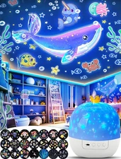 21 Sets of Films, Projector Night Light for Kids Bedroom, Ceiling, Kids Night...