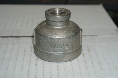 Merit Brass 10480 1-1/2X1/2 Type 304SS 150# Coupling, Free Shipping