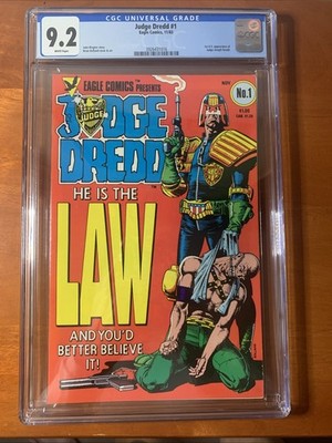 Judge Dredd #1 CGC 9.2 NM- WP 1983 Eagle Comics 1st App. Judge Dre