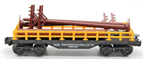 Coche plano Lionel Pennsylvania 6585 calibre O con cercas postes utilitarios de troncos 1986 | Zustand: Used