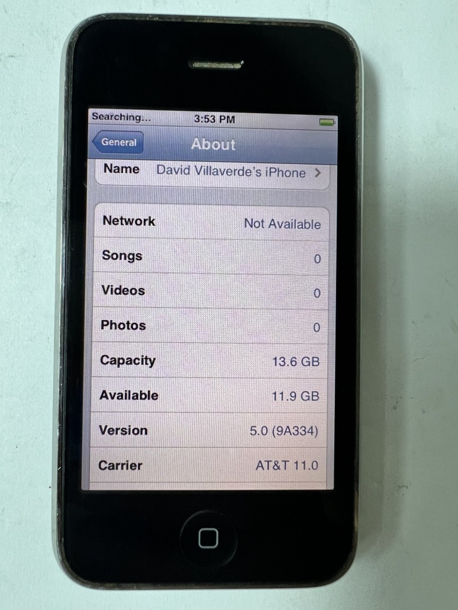 Apple iPhone 3GS 16GB Black AT&T MC135LL/A A1303 *RARE* iOS 5.0