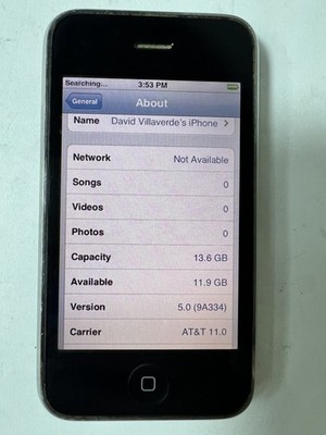 Apple iPhone 3GS 16GB Black AT&T MC135LL/A A1303 *RARE* iOS 5.0