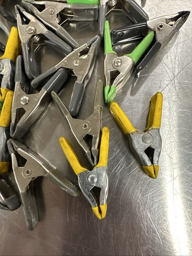 Lot Of 48 - 1" Spring Clamp, Green, Yellow, Black, Gray - Picture 12 of 13