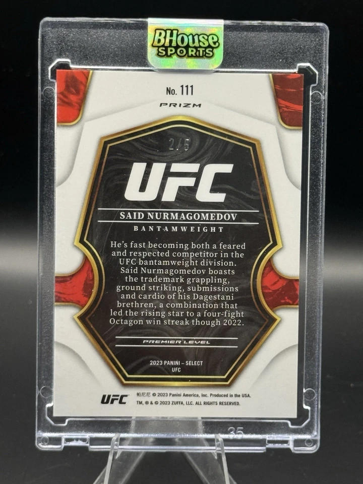 2023 Panini Select UFC Green Prizm /5 Said Nurmagomedov #111 - Image 2 of 2
