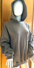 WOMEN'S PRINCESS POLLY GRAY RELAXED FIT HOODED SWEATSHIRT HOODIE - US SIZE 8