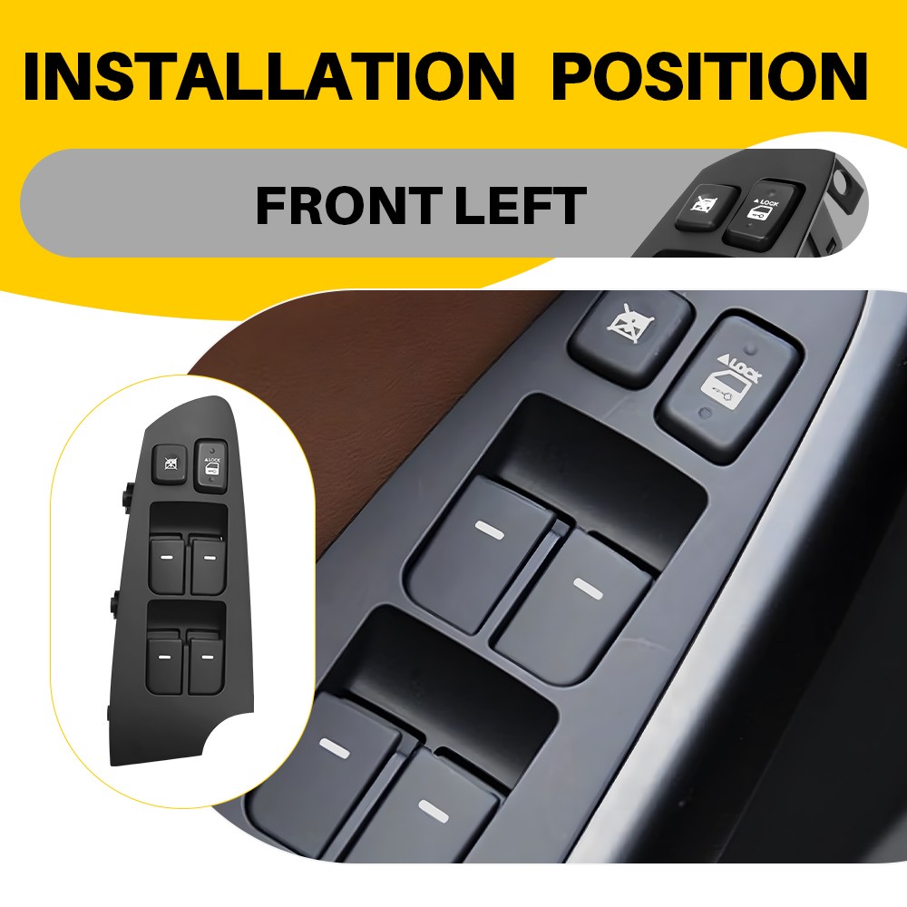 Front Left Master Main Power Window Switch For 2010-2013 Kia Forte 93570-1M100WK