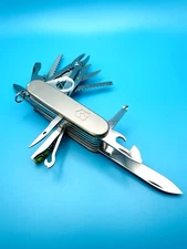 Custom VICTORINOX Swiss Champ  TITANIUM SCALES Swiss Army Knife Multi Too 91mm !