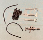 vintage G.I. GI JOE gijoe TECHNO VIPER WEAPONS PARTS LOT #3 free ship