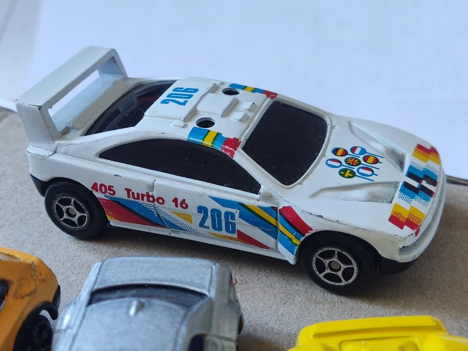 Juego 7 Coches Peugeot 405 Turbo 16 Coche Policía Parque Nacional Cebra Camión Coche Foto 4 de 4