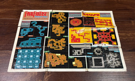 Final Fantasy Dungeon Map Poster Insert Nintendo NES Manual Only