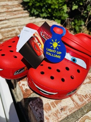Crocs J3 Junior Lighting McQueen Light Up  NWT New with Tags Fast Shipping.  