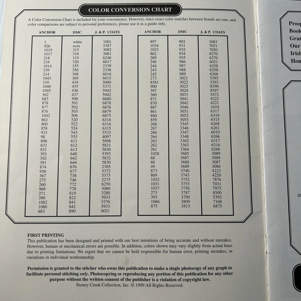 Stoney Creek Collection Cross Stich Pattern Leaflet Family Blessing Family Tree - Image 4 of 4