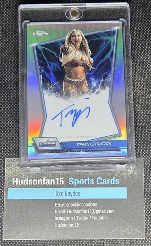 Tiffany Stratton [Refractor] #BBA-TIF 2026 Topps Chrome WWE Blue Brand Autograph card