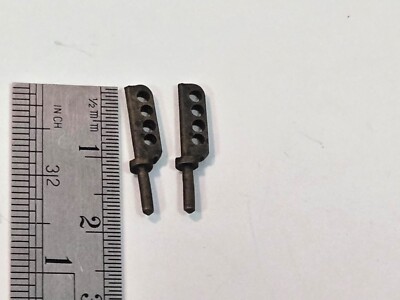 Wood Ship Model Parts 2 Black Metal 12mm x 3mm Deck Fitting