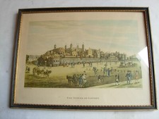 The Tower of London  framed engraving R Harvell & Son antique original 1821