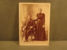 Victorian Antique Cabinet Card Photo of a Married Couple