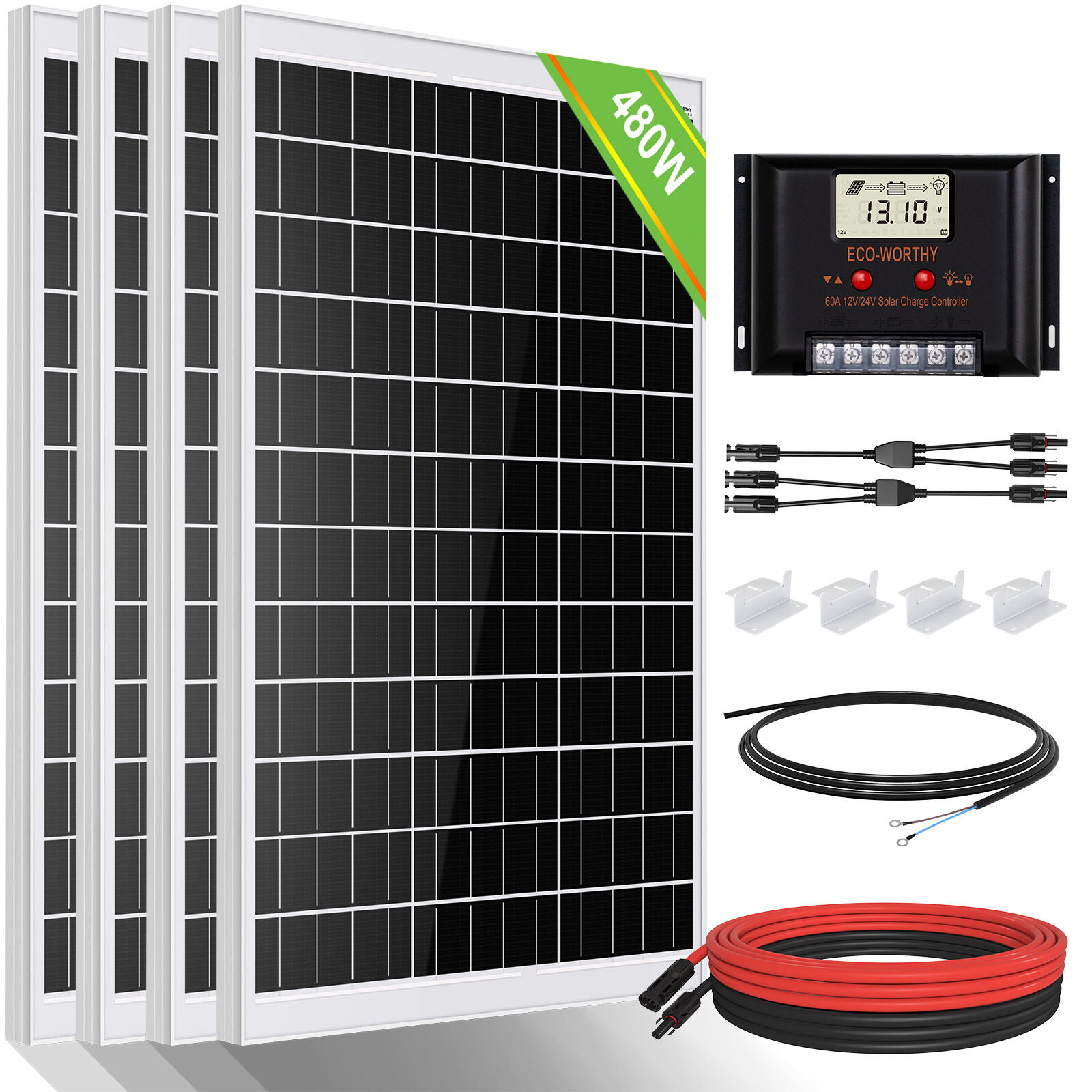 Photovoltaikanlage Plug & Play Komplett Set 400W Solaranlage Komplett Set Photovoltaikanlage Plug &Play für Garten