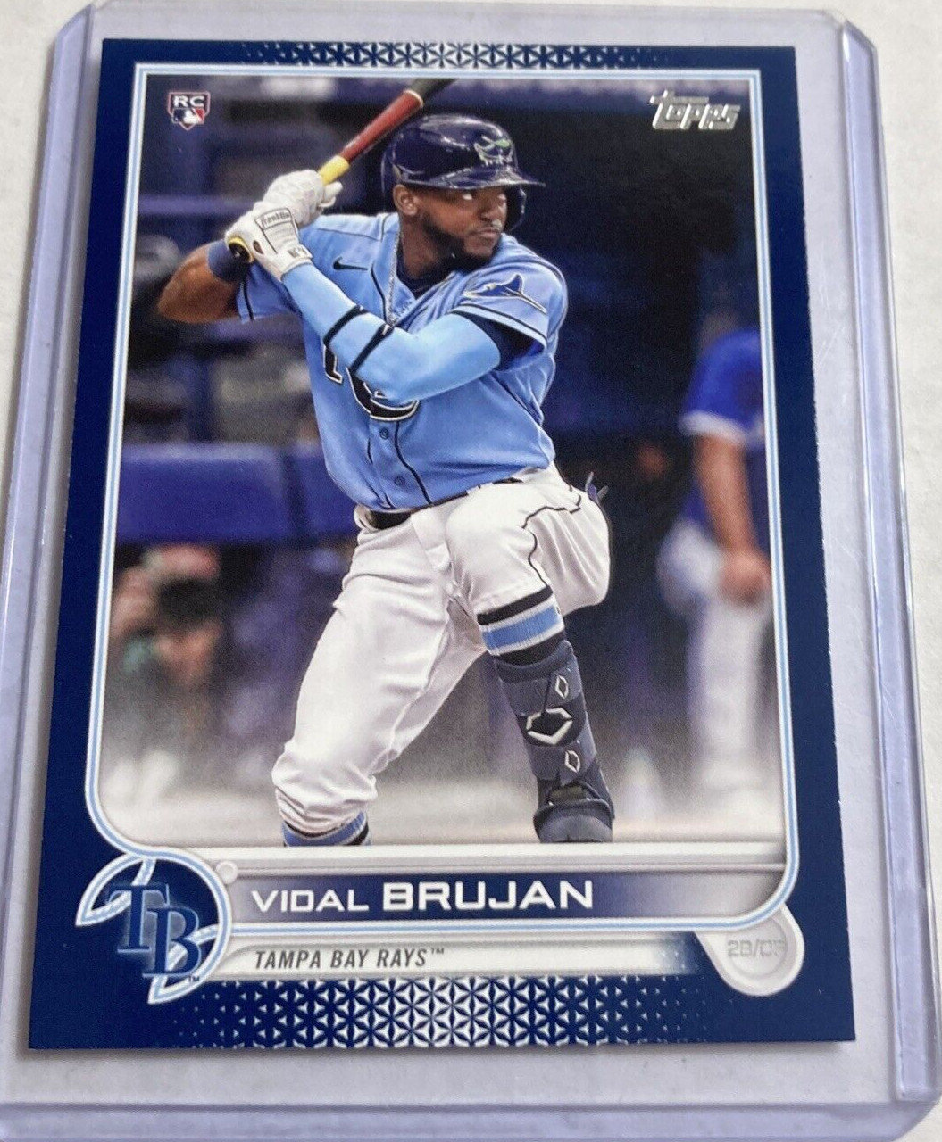 2022 Topps Series 1 #25- VIDAL BRUJAN Royal Blue Parallel SP Rookie RC Card.