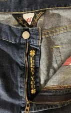 Lucky Brand Zipper Fly Dungarees Denim Jeans W 40 L 31 Gene Montesano