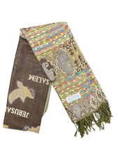 JERUSALEM scarf  Israeli scarf  Holy Land scarf , 100 pure cashmere scarf