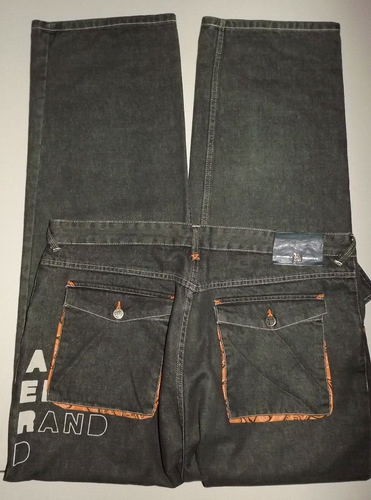 MAKAVELLI BRANDED 100% COTTON GRAY DENIM Jeans MENS 42 X 34 T814 - 第 1/3 張圖片