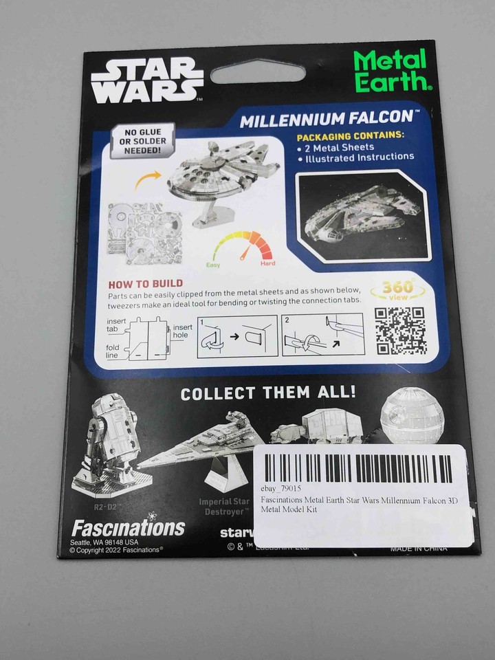 Star Wars Millennium Falcon Puzzle 3D Metal Earth ICONX | Soletta Star Wars Millennium Falcon Puzzle 3D Metal Earth ICONX | Soletta