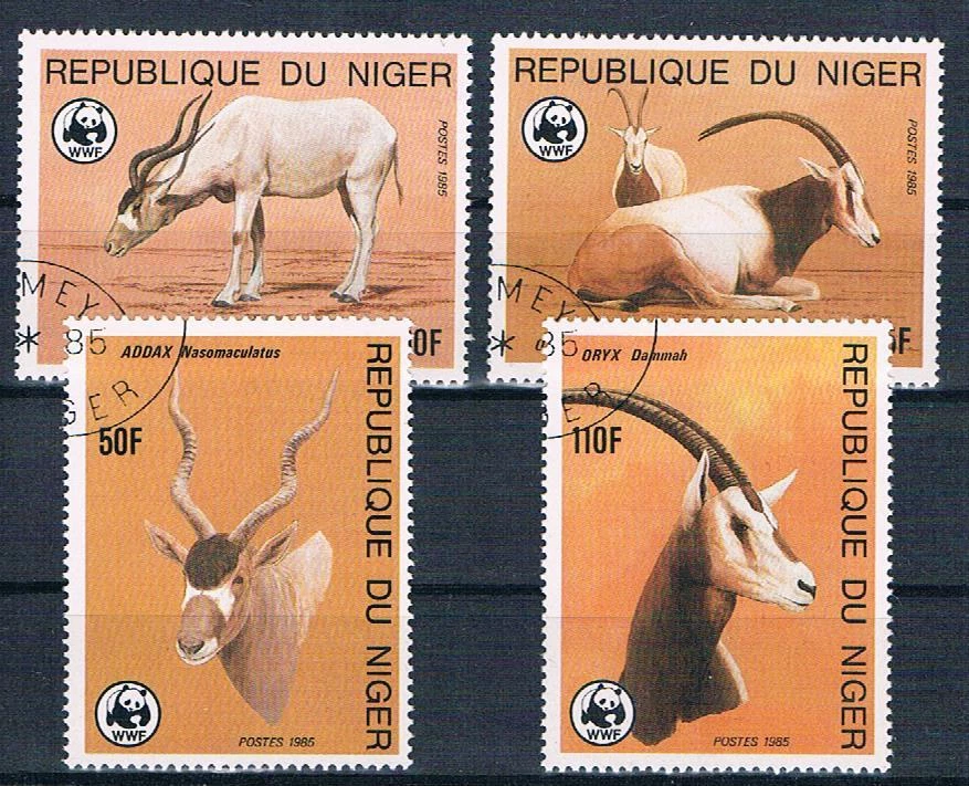 G/ 1   WWF, Wildtiere, Niger, Satz komplett /o - Bild 1 von 1