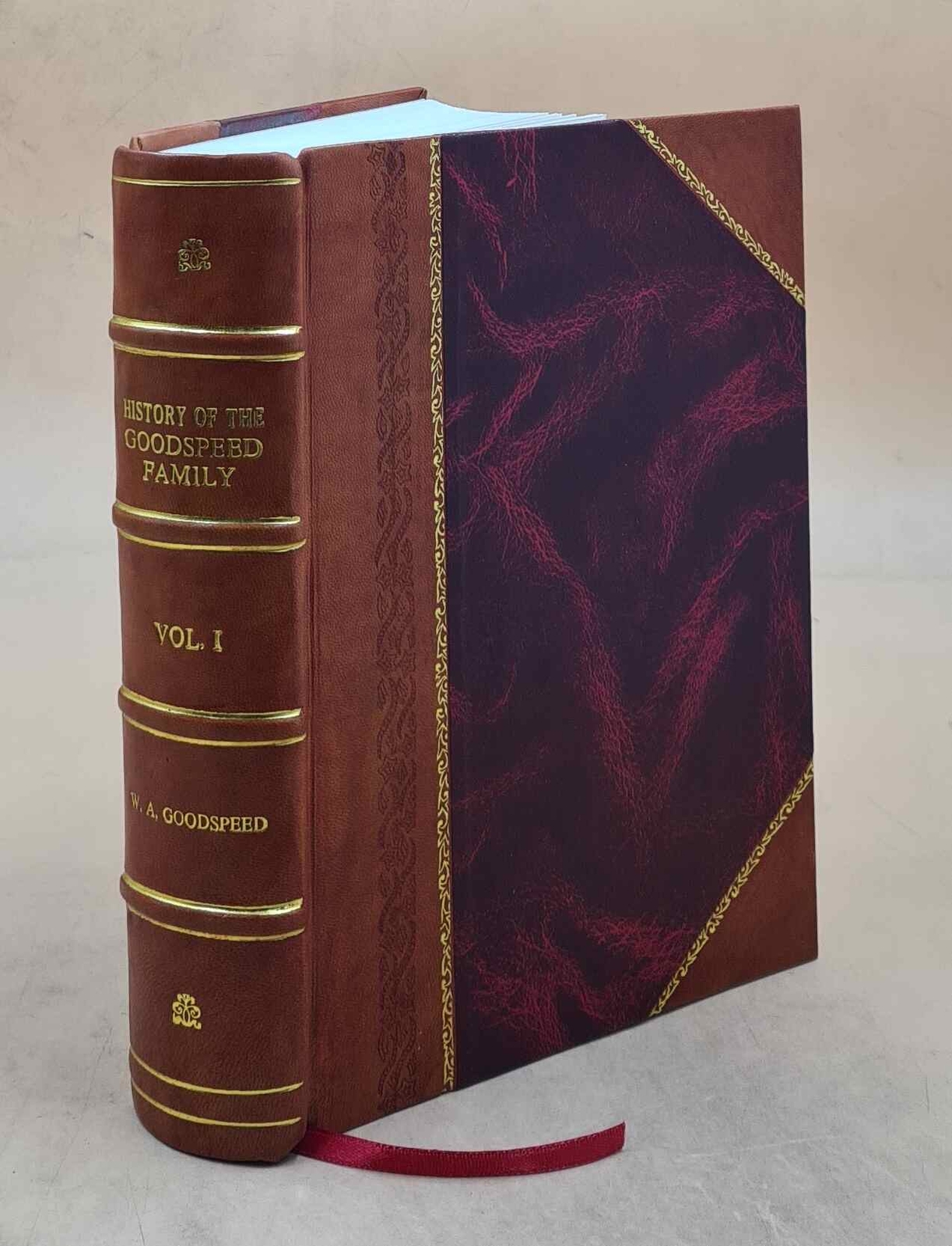 Goodspeed Family History Leather Bound Illustrated Genealogy Book  