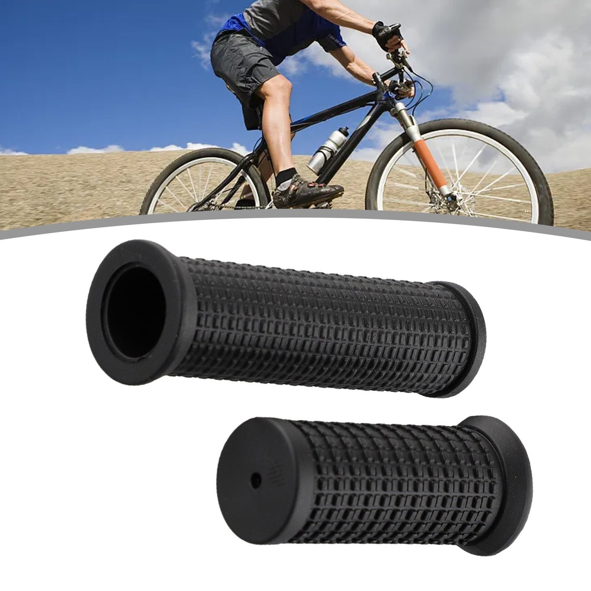 For Twisting Shifter Bike Handlebar Grips TPR Rubber for Maximum