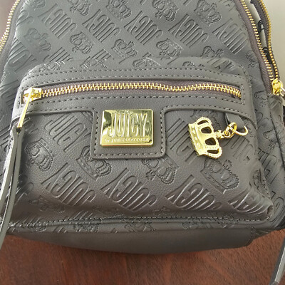 Juicy Couture Crowd Pleaser Emboss Backpack Grey Rabbit Gray 10\
