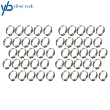 50 Pieces Stainless Steel 1" Ear Clamp Cinch Rings Crimp Pinch Fitting
