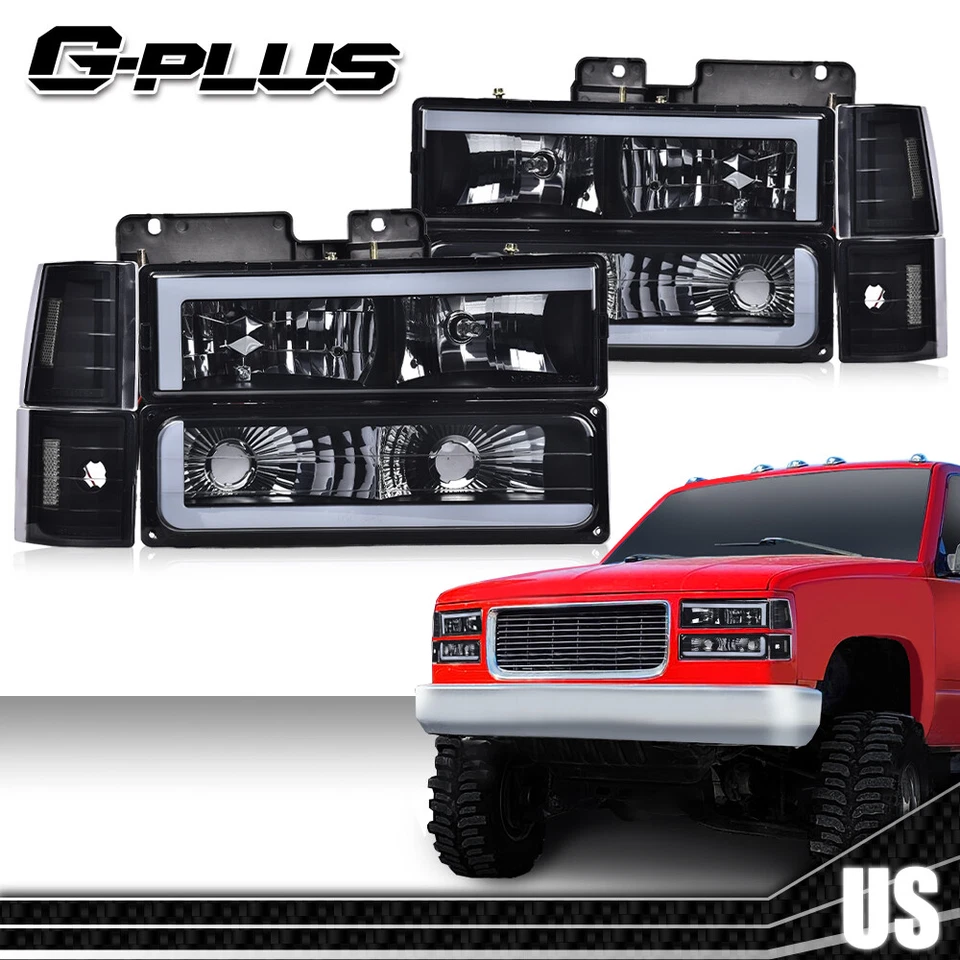 Apto para 94-00 GMC C10 C/K 1500 2500 3500 LED DRL Faros Parachoques Lámparas Esquinas Foto 2 de 4