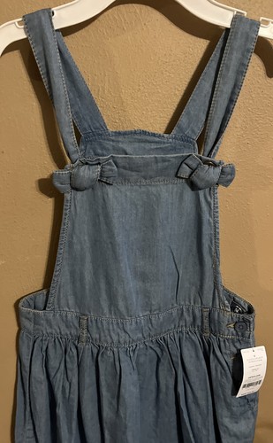 Carter's Kid Girl Blue Denim Overall Dress - Size 8 - NWT $34 - Picture 2 of 9
