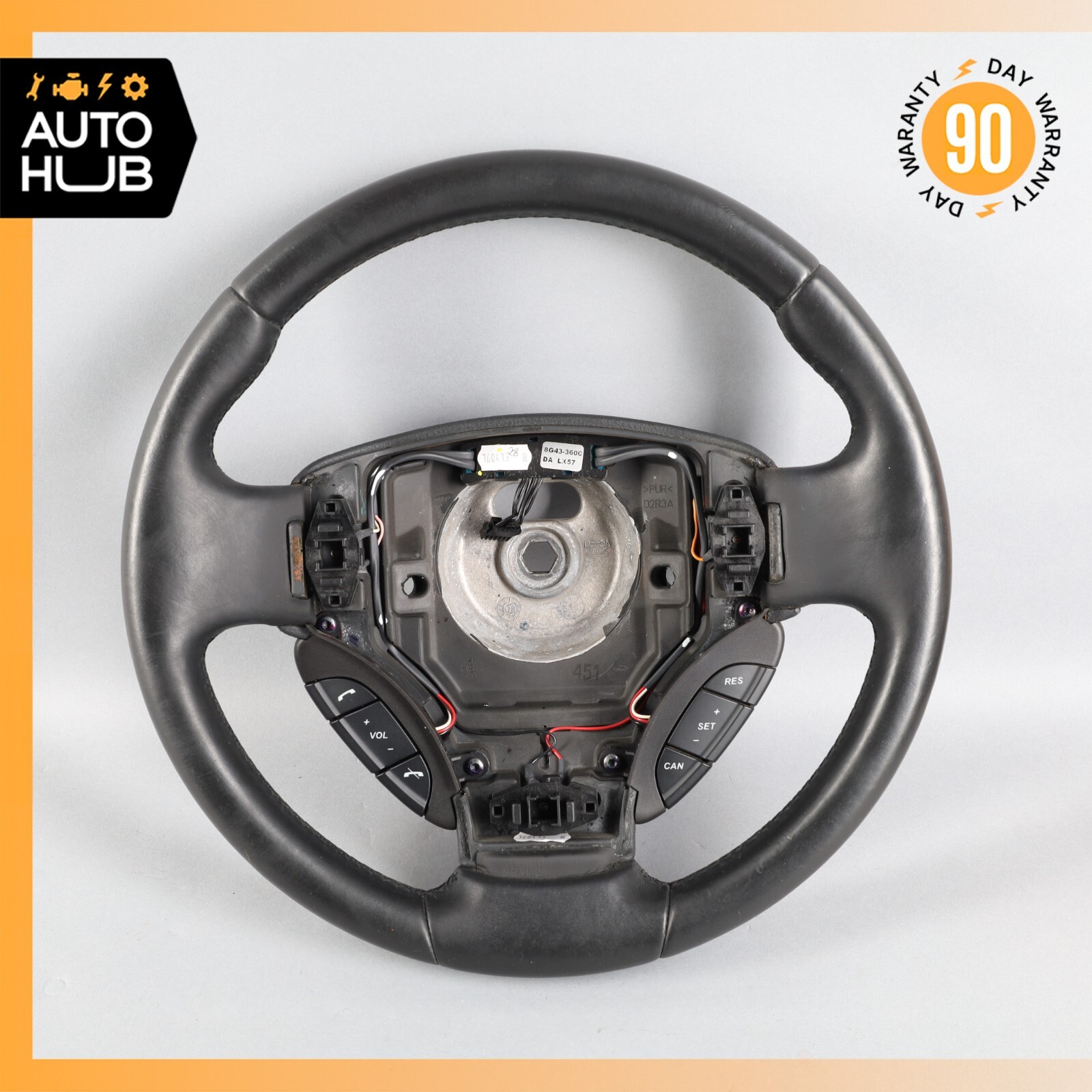 06-16 Aston Martin DB9 Rapide Steering Wheel Black 8G433600DA OEM 35k