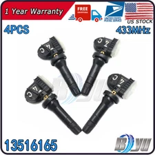 Set(4) TPMS For GM Buick Cadillac Chevrolet Tire Pressure Sensor 433MHz 13598773