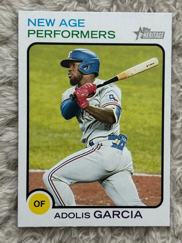 2021 TOPPS HERITAGE BASEBALL ADOLIS GARCIA NEW AGE PERFORMERS CARD Texas Rangers