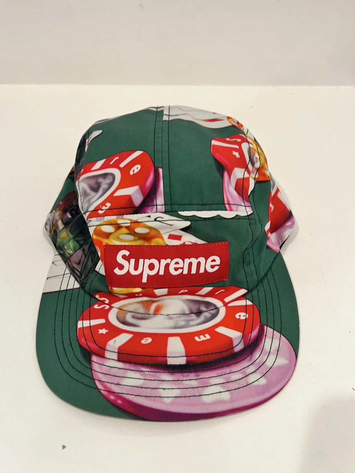 Supreme   Chapeau de camp de casino (vert) neuf avec étiquette