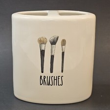 Rae Dunn Makeup Brush Holder Artisan Collection Magenta Oval