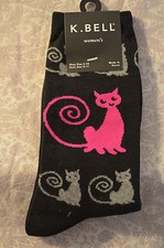 Cat Lover Socks "SASSY CATS" Black 15H009-01
