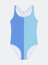 Andy  Evan Girls Blue Colorblock Cut-Out Swimsuit 2934 Size 12