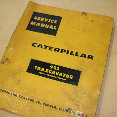 CAT Caterpillar 922 Traxcavator Wheel Loader Repair Shop Service Manual front