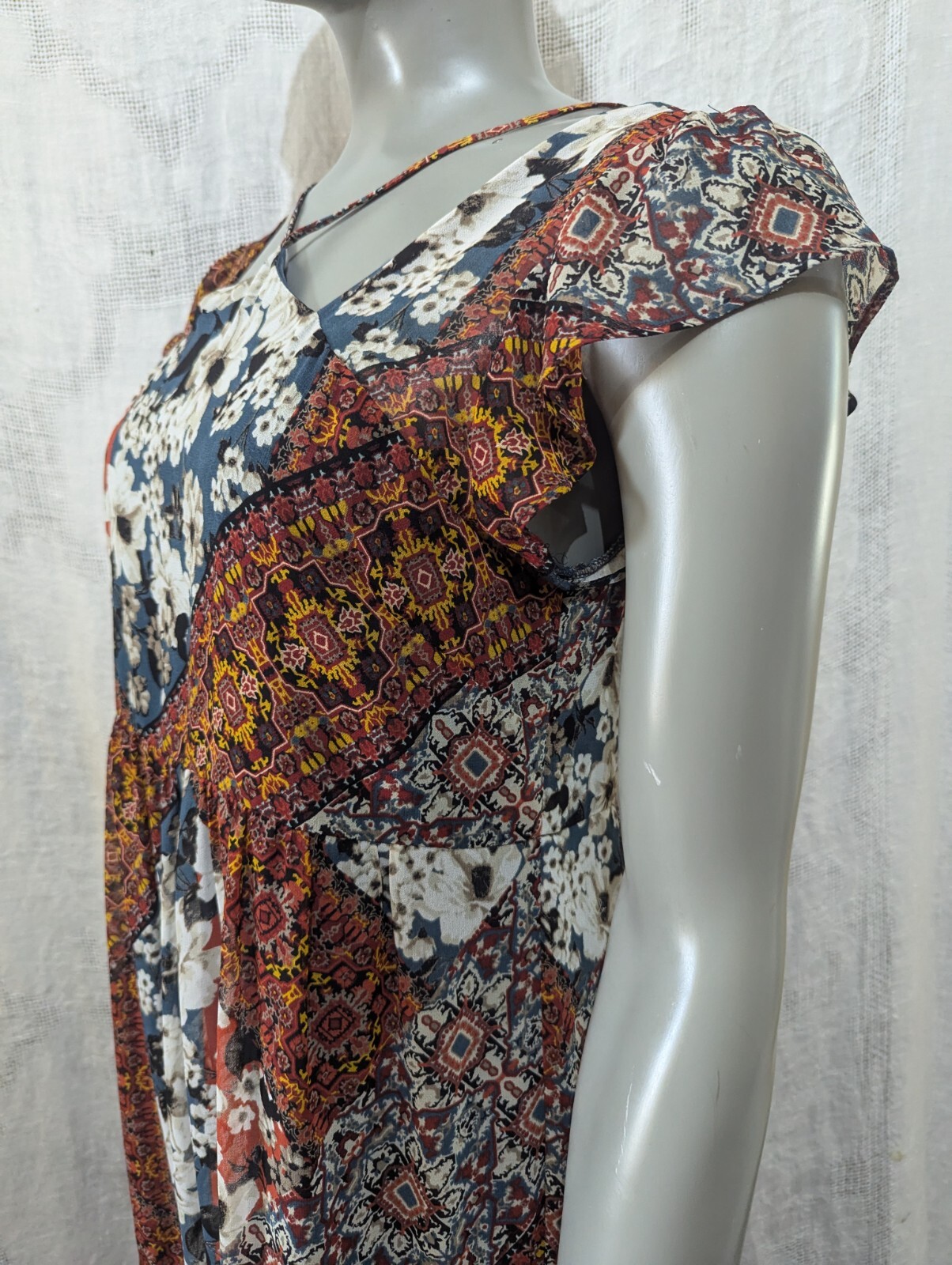 BCBGeneration Patchwork Print Sleeveless Maxi Dre… - image 9