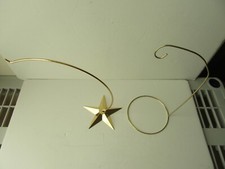  2 Ornament Stand Holders 1 Gold Color Star Base 10" 1 Gold Round Base 12"